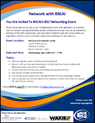 Network with BSCAI in Anaheim Event Flyer