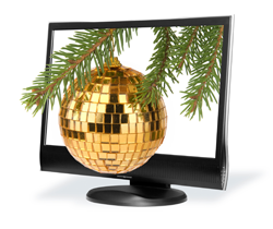 Computer Monitor with Ornament 250px