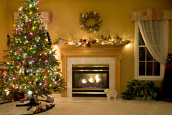 Living Room Decorated for Xmas 250px