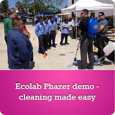 Ecolab Phazer demo - cleaning made easy at the San Diego Equipment Rodeo