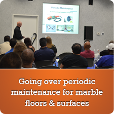 Going over periodic maintenance for marble floors & surfaces