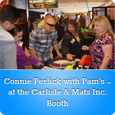 Connie Perlick with Pam's at the Carlisle and Mat's Inc Booth