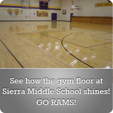 See how the gym floor at Sierra Middle School shines!