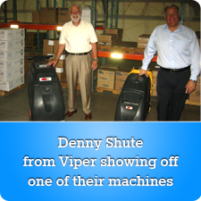 Danny Shute with Viper showing off one of their machines