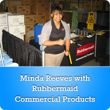 Minda Reeves with Rubbermaid Commercial Products