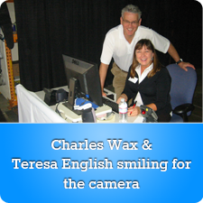 Charles Wax & Teresa English smiling for the camera