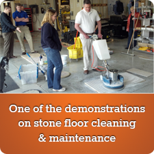 2013 Boise: One of the demonstations on stone floor cleaning & maintenance