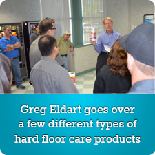 2013 LV: Greg Eldart goes over a few different types of hard floor care products