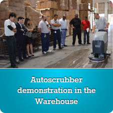 2013 LV Tile & Grout Seminar: Autoscrubber demonstration in the Warehouse