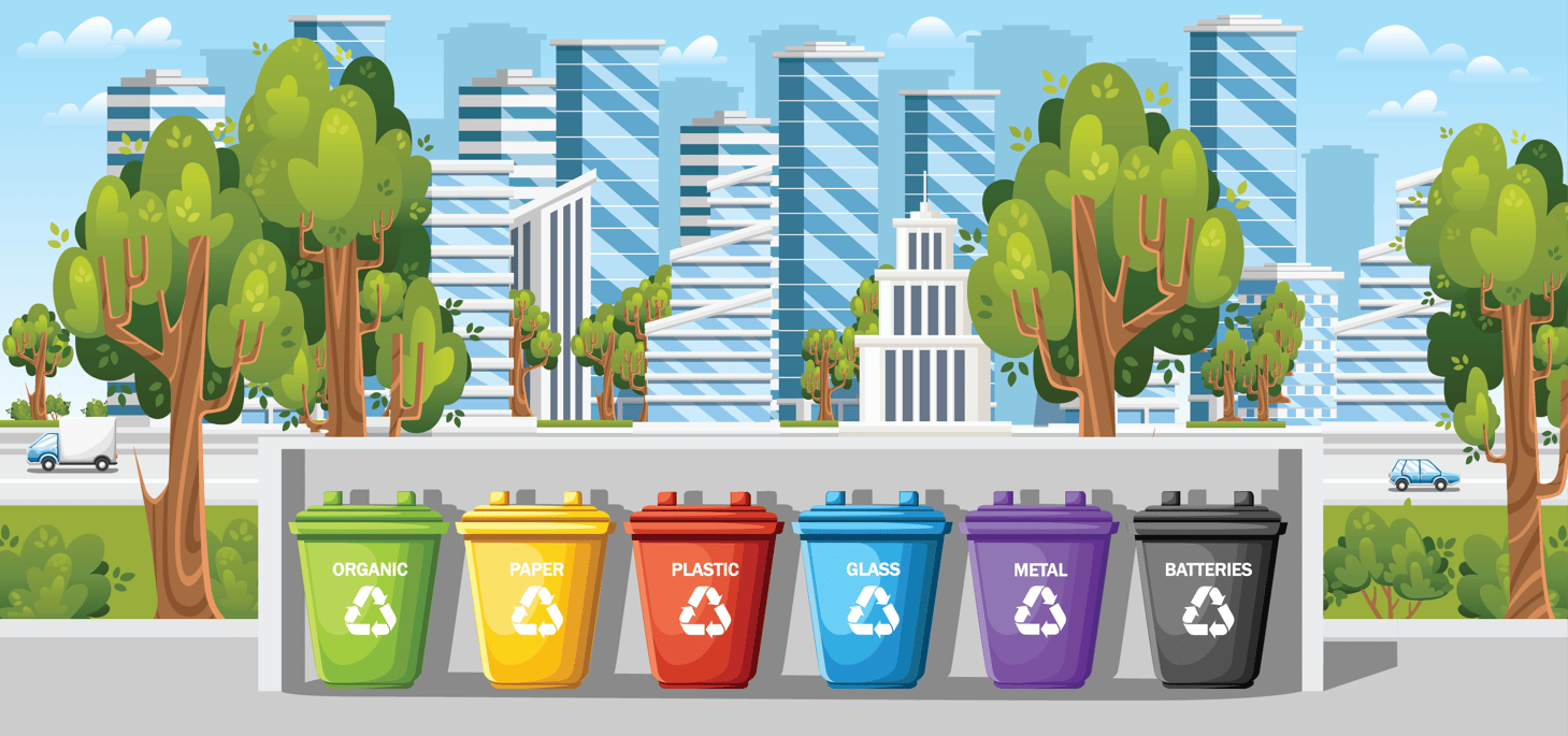 Recycle city. Переработка отходов плакат. Роботы и экология.